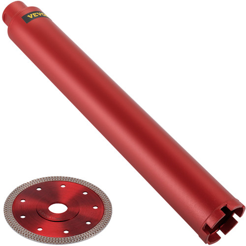 Diamond Core Drill, 2.5"/63mm Diameter Core Drill Bit, 14"/355mm Concrete Core Drill Bit, 5/8"-11 Thread Core Bit, Wet Drill Core Bits w/a Blade, Diamond Dry/Wet Coring Bit For Concrete Brick