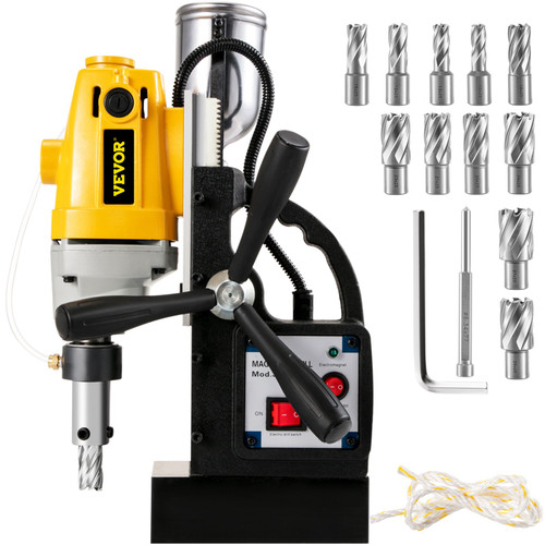 1100W Magnetic Drill Press with 1-1/2 Inch (40mm) Boring Diameter MD40 Magnetic Drill Press Machine 2810 LBS Magnetic Force Magnetic Drilling System 670 RPM with 11 Pcs HSS Annular Cutter Kit 1100W Magnetic Drill Press with 1-1/2 Inch (40mm) Boring Diameter MD40 Magnetic Drill Press Machine 2810 LBS Magnetic Force Magnetic Drilling System 670 RPM with 11 Pcs HSS Annular Cutter Kit