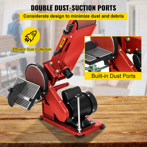 Belt Disc Sander 4x36inch and 6inch Disc, Benchtop Disc Sander 375W,Disc Combo Sander with Built-In Dust Collection,Bench Sander for Woodworking Belt Disc Sander 4x36inch and 6inch Disc, Benchtop Disc Sander 375W,Disc Combo Sander with Built-In Dust Collection,Bench Sander for Woodworking