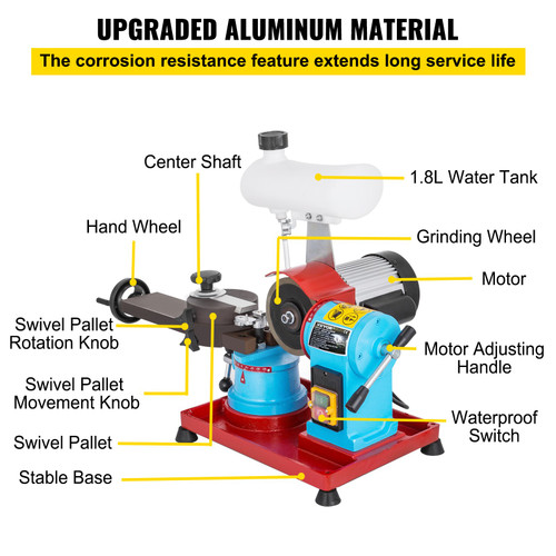 Circular Saw Blade Sharpener Water Injection Grinding Grinder Machine 110V
