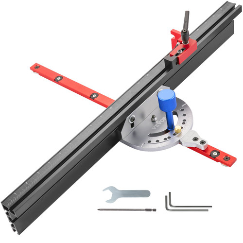 Table Saw Circular Router Miter Gauge 24" Woodworking Track Angle Ruler