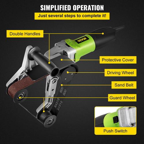 Pipe Tube Polisher Sander 7'/180 mm Max Pipe Diameter,Sander Polisher Grinder 110V 800W,Professional Belt Sander Grinding Machine 6 Speeds Adjustable,for Burnishing Finishing Stainless Steel Pipe Tube Polisher Sander 7'/180 mm Max Pipe Diameter,Sander Polisher Grinder 110V 800W,Professional Belt Sander Grinding Machine 6 Speeds Adjustable,for Burnishing Finishing Stainless Steel