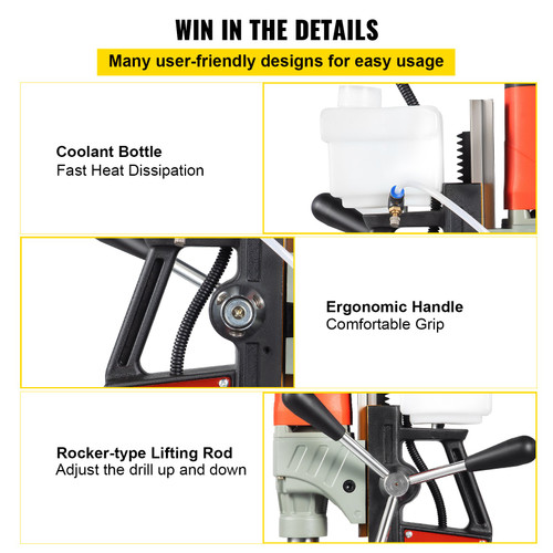 Mag Drill Press Electric Magnetic Drill 1200W 1.57" Magnetic Base Drill Mag Drill Press Electric Magnetic Drill 1200W 1.57" Magnetic Base Drill
