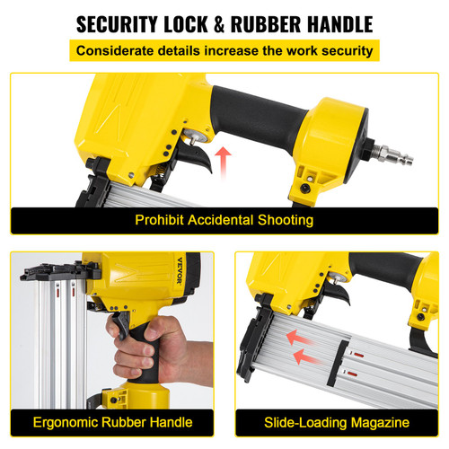 Pneumatic Concrete T Nailer Framing Nailer 14-Gauge 1 inch to 2-1/2 inch