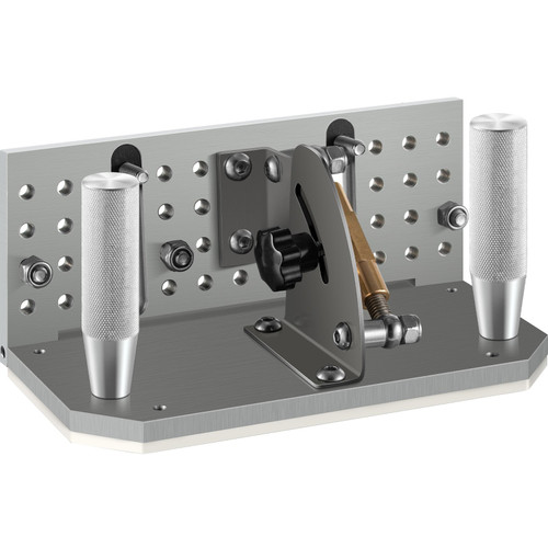Belt Grinder Knife Jig, 7.75" Length Sharpening Locator, 85Ã¸~ 115Ã¸Adjustable Angle, Belt Knife Sharpener Jig w/Dual Handles, Knife Making Angle Grind Guide for Belt Sander Machine, Regular