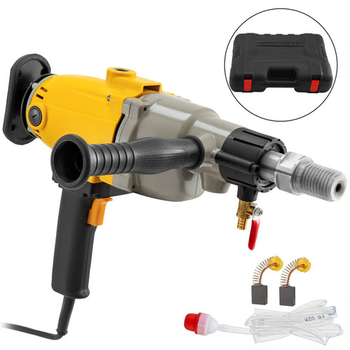 Diamond Core Drill, 2180W 7'/180 mm, 1600RPM Variable Speed Core Drill Rig with Portable Case, Handheld Drilling Machine for Hard Stone, Concrete, Marble, Granite, Brick