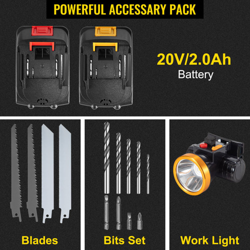 Cordless Drill Impact Drill Reciprocating Saw Brushless Combo Kit 20V 4-Pc Cordless Drill Impact Drill Reciprocating Saw Brushless Combo Kit 20V 4-Pc