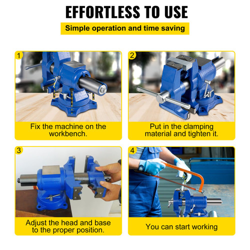 Multipurpose Bench Vise 6" 30Kn Heavy Duty with 360ø Swivel Base and Head Multipurpose Bench Vise 6" 30Kn Heavy Duty with 360ø Swivel Base and Head