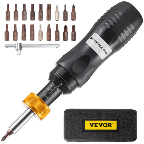 Torque Screwdriver, 1/4" Drive Screwdriver Torque Wrench, Torque Screwdriver Electrician 10-50 in/lbs, Torque Range Accurate to ñ5%, 5 in-lb Increment Torque Screwdriver with Bits & Case Torque Screwdriver, 1/4" Drive Screwdriver Torque Wrench, Torque Screwdriver Electrician 10-50 in/lbs, Torque Range Accurate to ñ5%, 5 in-lb Increment Torque Screwdriver with Bits & Case