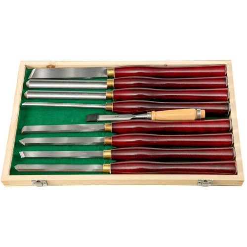 Wood Chisel Sets Lathe Chisels 8pcs For Wood Root Furniture Carving Lathes Red