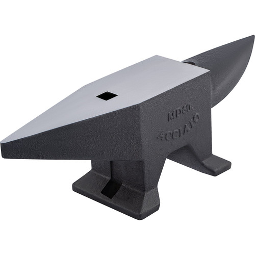 Blacksmith Anvil Steel Round Horn Anvil 132lb 60kg 2 Holes for Metal Work