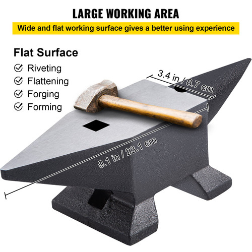 Blacksmith Anvil Steel Round Horn Anvil 22lb 10kg 2 Holes for Metal Work Blacksmith Anvil Steel Round Horn Anvil 22lb 10kg 2 Holes for Metal Work
