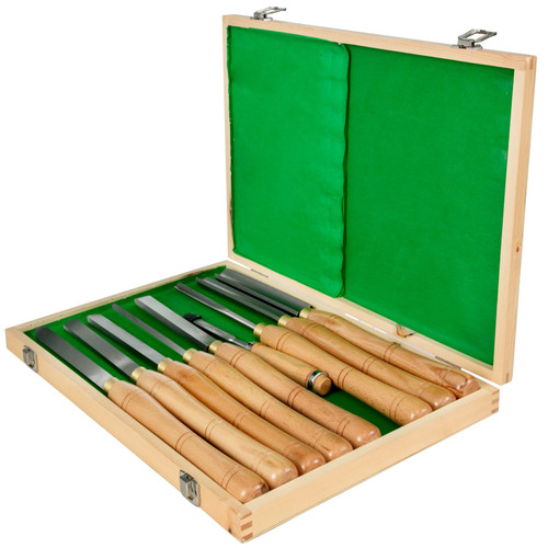 8pcs/set Wood Lathe Chisel Set Steel Turning Tools High Speed Wood Box