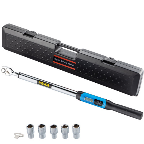 Digital Torque Wrench 1/2" Drive 12.5-250.7 Ft-lb Adjustable Torque Wrench