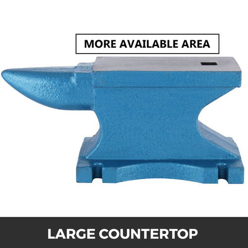 99 lb Blacksmith Anvil, Cast-Iron 45 kg Heat Treated Long Round Horn 99 lb Blacksmith Anvil, Cast-Iron 45 kg Heat Treated Long Round Horn
