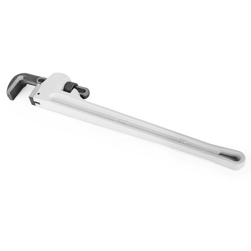 Pipe Wrench 24in. Aluminum Straight Pipe Wrench Heat Treated Jaw 3 In. Capacity Pipe Wrench 24in. Aluminum Straight Pipe Wrench Heat Treated Jaw 3 In. Capacity