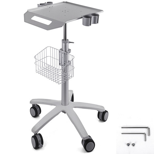 Mobile Trolley Cart Mobile Cart Height Adjustable 29.5"-41.3" Rolling Desktop Mobile Cart with Large Tabletop 16.5"? 15.7"