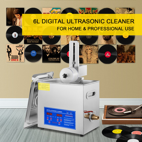 Ultrasonic Cleaner 6L Ultrasonic Vinyl Cleaner 7-12 Inch 8 Records Ultrasonic Vinyl Cleaning Machine 180W Ultrasonic Records Cleaner with Drying Rack for Home Store Ultrasonic Cleaner 6L Ultrasonic Vinyl Cleaner 7-12 Inch 8 Records Ultrasonic Vinyl Cleaning Machine 180W Ultrasonic Records Cleaner with Drying Rack for Home Store