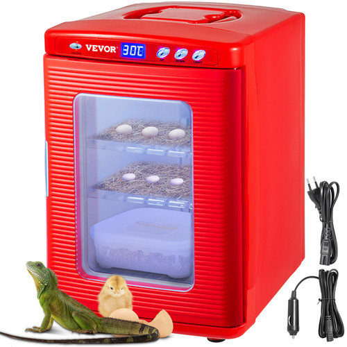 Red Reptile Incubator 25L Scientific Lab Incubator Digital Incubator Cooling and Heating 5-60Ã¸C Reptile Egg Incubator 12V/110V Work for Small Reptiles