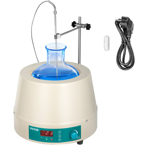 Heating Mantle 2000ml Electric Magnetic Stirring Heating Mantle 600W Digital Magnetic Stirrer Mantle, Max Temp 450 ø C Digital Magnetic Heating Mantle Kit 2000ml