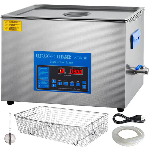 22L Ultrasonic Cleaner 28/40khz Dual Frequency Ultrasonic Cleaner 304 Stainless Steel with Heater Timer for Jewelry Watch Glasses Parts Cleaning