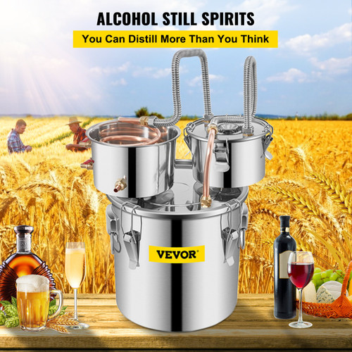 8Gal Home Use Moonshine Still Brewing Stainless Steel Water Wine Alcohol Double Keg 8Gal Home Use Moonshine Still Brewing Stainless Steel Water Wine Alcohol Double Keg