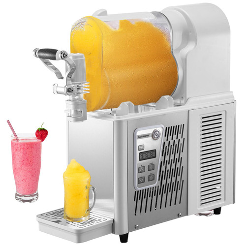 Commercial Slushy Machine, 3L Single Bowl Slush Drink Maker, 330W Frozen Drink Machine with Temperature Preservation, Stainless Steel Home Slush Frozen Drink Machine Automatic Clean, White Commercial Slushy Machine, 3L Single Bowl Slush Drink Maker, 330W Frozen Drink Machine with Temperature Preservation, Stainless Steel Home Slush Frozen Drink Machine Automatic Clean, White