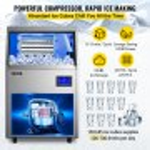 110V Commercial Ice Maker Machine 120-130LBS/24H 33LBS Storage Commercial Ice Machine Fully Upgrade Under Counter Ice Machine for Home Bar, Water Drain Pump/Water Filter/Scoops Included 110V Commercial Ice Maker Machine 120-130LBS/24H 33LBS Storage Commercial Ice Machine Fully Upgrade Under Counter Ice Machine for Home Bar, Water Drain Pump/Water Filter/Scoops Included