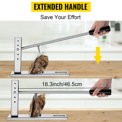 Stainless Steel Oyster Shucker Tool Set, Clam Opener Machine with G-Clip for Easy Operation, Solid Option for Hotel Buffets or Gift