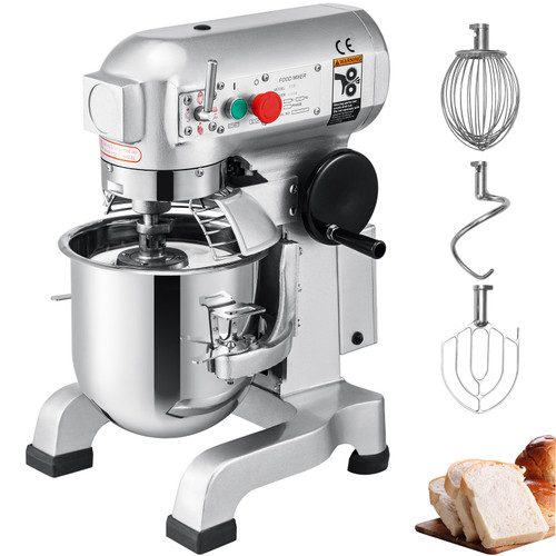 Commercial Food Mixer 20Qt 750W 3 Speeds Adjustable 105 180 and 408 RPM Food Processor Heavy Duty with Stainless Steel Bowl Dough Hooks Whisk Beater for Schools Bakeries Restaurants Pizzeria Commercial Food Mixer 20Qt 750W 3 Speeds Adjustable 105 180 and 408 RPM Food Processor Heavy Duty with Stainless Steel Bowl Dough Hooks Whisk Beater for Schools Bakeries Restaurants Pizzeria