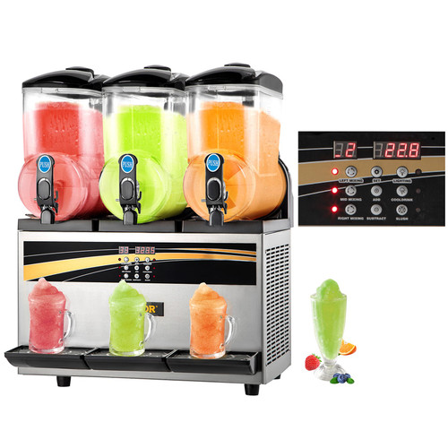 Commercial Slushy Machine, 3x15L Tank Commercial Margarita Maker, 1200W Stainless Steel Frozen Drink Machine, Temperature Adjustment 26.6Ã¸F to 28.4Ã¸F, Perfect for Restaurants Cafes Bars