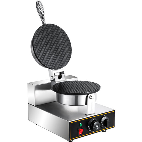 Electric Ice Cream Cone Maker 1200W Commercial Waffle Cone Machine, 110V Stainless Steel Egg Cone Baker w/ Non-Stick Teflon Coating, Temp & Time Control for Restaurant Bakeries Electric Ice Cream Cone Maker 1200W Commercial Waffle Cone Machine, 110V Stainless Steel Egg Cone Baker w/ Non-Stick Teflon Coating, Temp & Time Control for Restaurant Bakeries