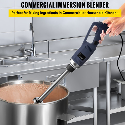 Commercial Immersion Blender Variable Speed Heavy Duty Immersion Blender 750W Commercial Hand Mixer 304 Stainless Steel Hand Blender Commercial (19.7")