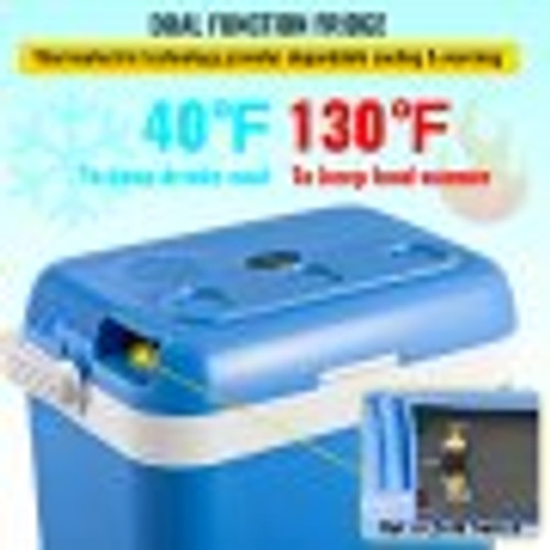 Electric Cooler and Warmer, 34 Quart Portable Thermoelectric Fridge, Plug in Refrigerator with Collapsible Handle, 110V AC Home Power Cord & 12V Car Adapter for Camping Travel & Picnics