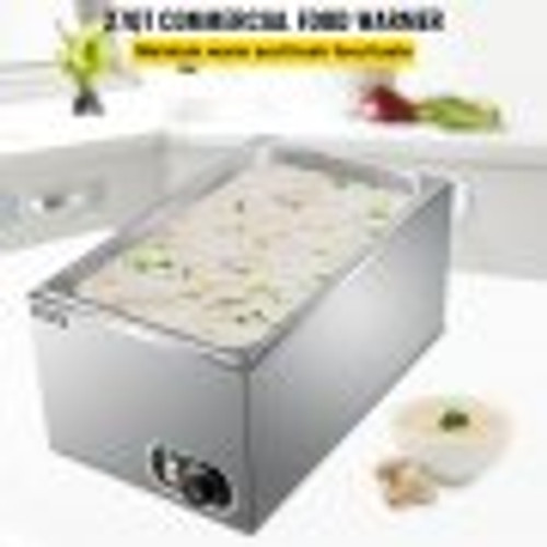 Steam Table Warmer, 27 Qt Commercial Food Warmer, Full Size Countertop Food Warmer, Stainless Steel Electric Steam Table, 1000W Buffet Food Warmer with Lid for Catering and Restaurant
