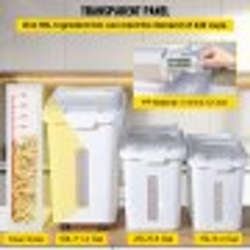 21 Gallon Ingredient Bin with Scoop 400 Cup Ingredient Bin with Sliding Lid  Commercial Food Storage for Kitchen