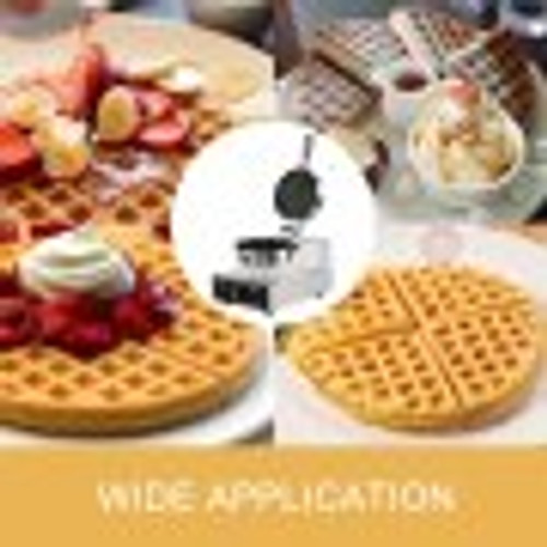 Commercial Round Waffle Maker Nonstick 1100W Stainless Steel 110V Temperature and Time Control, Suitable for Restaurant Bakeries Snack Bar Family, Non-rotated Commercial Round Waffle Maker Nonstick 1100W Stainless Steel 110V Temperature and Time Control, Suitable for Restaurant Bakeries Snack Bar Family, Non-rotated