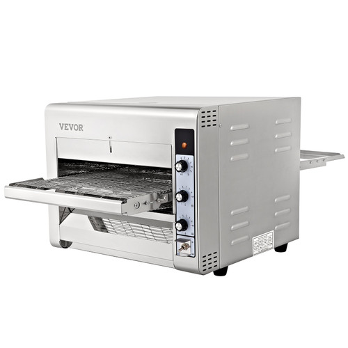 Conveyor Commercial Pizza Oven, Belt Adjustable Heat and Speed Stainless Steel Countertop Kitchen Toaster Oven with 50-300 Ã¸C /122- 572Ã¸F Temperature Range for Bakery Western Restaurant.