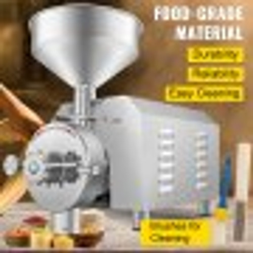Dropship VEVOR 300g Electric Grain Mill Grinder, High Speed 1900W  Commercial Spice Grinders, Stainless Steel Pulverizer Powder Machine, For  Dry Herbs Grains Spices Cereals Coffee Corn Pepper, Straight Type to Sell  Online