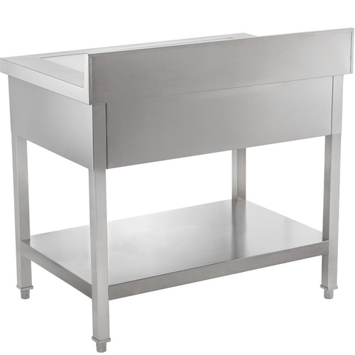 Stainless Steel Work Table 24 x 48 in Commercial Food Prep Worktable with 2 Drawers, Undershelf and Backsplash, 992 lbs Load Stainless Steel Kitchen