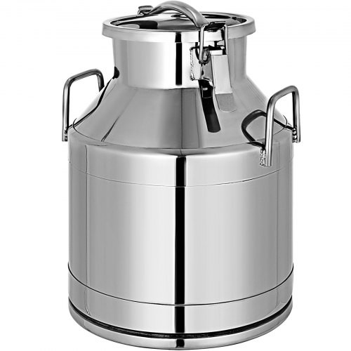 304 Stainless Steel Milk Can 20 Liter Milk Bucket Wine Pail Bucket 5.25 Gallon Milk Can Tote Jug with Sealed Lid Heavy Duty for Milk and Wine Liquid Storage