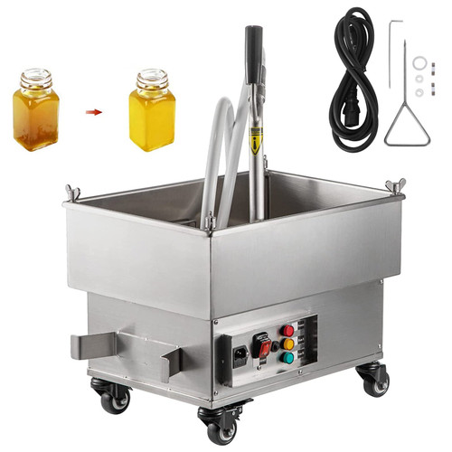 Mobile Fryer Filter, 44 LBS/22 L/5.8 Gal Capacity, 300W Oil Filtration System with 5 L/min Flow Rate, Mobile Frying Oil Filtering System with 10 L/min Pump & Oil Hose, 110V/60Hz