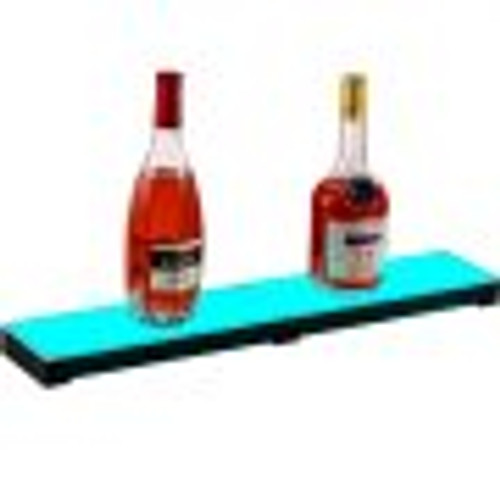 LED Lighted Liquor Bottle Display Shelf, 24-inch LED Bar Shelves for Liquor, 1-Step Lighted Liquor Bottle Shelf for Home/Commercial Bar, Acrylic Lighted Bottle Display with Remote & App Control