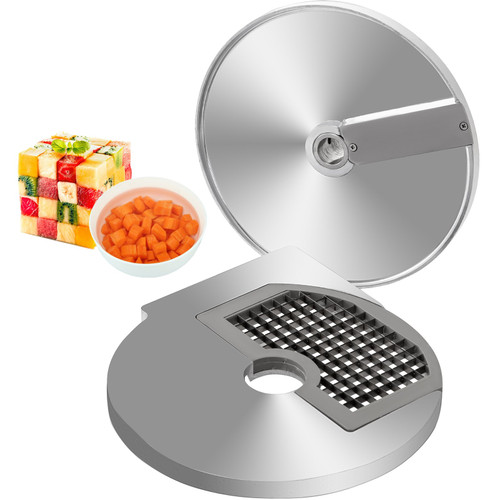 Dicing Grid 0.4"x0.4" Dices, Vegetable Cutter Disc 420 Stainless Steel Blades, Vegetable Cutter Accessory, Aluminum Alloy Material Food Processor Discs, for Dicing Potatoes Carrots Cucumbers