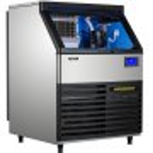 Commercial Ice Maker Machine, 265LBS/24H ETL Approved Ice Machine Under Counter Ice Maker Machine with SECOP Compressor,77LBS Storage,Electric Water Drain Pump,Water Filter, 2 Scoops Included