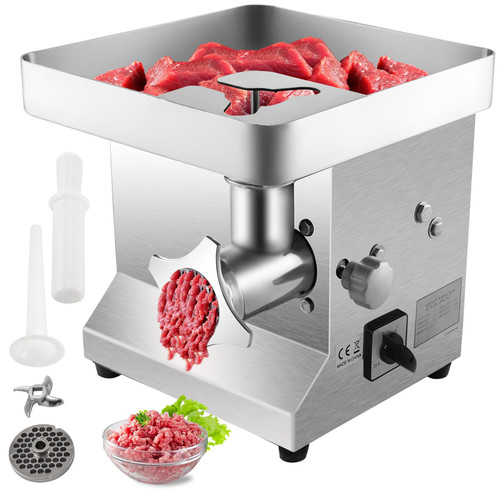 Commercial Meat Grinder 850W 550LB/H Stainless Steel Electric Sausage Maker Detachable Head Easy Clean with Waterproof Switch Perfect for Restaurants Supermarkets Butcher Shops