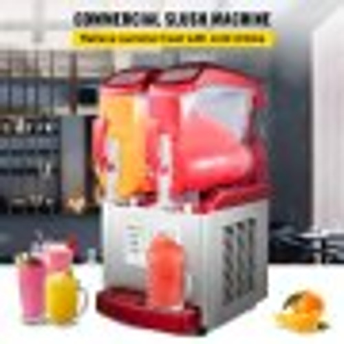 VEVOR Slushie Machine Commercial Slushy Machine 2x2.5L Tank