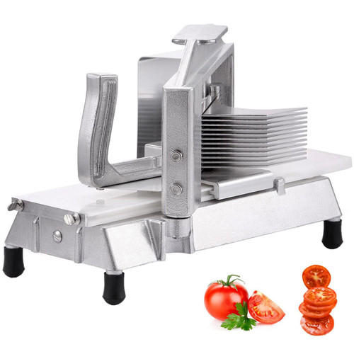 Commercial Tomato Slicer 3/16 inch Heavy Duty Tomato Slicer Tomato Cutter with Built-in Cutting Board for Restaurant or Home Use (3/16 inch)