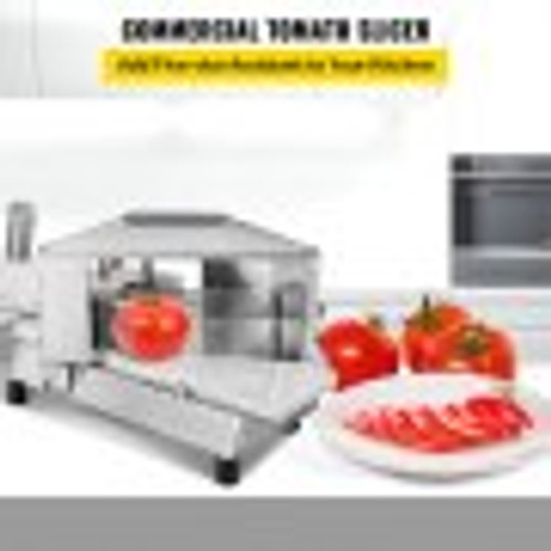 Commercial Tomato Slicer 1/4" Heavy Duty Cutter with Built-in Cutting Board for Restaurant or Home Use