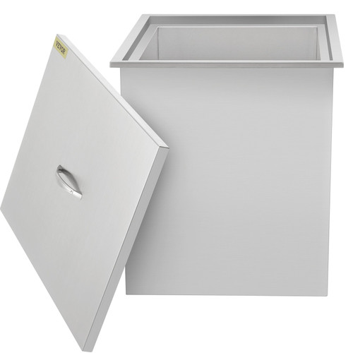 Drop In Ice Chest 21.2L x 16.8W x 17.6H Inch with Cover Stainless Steel Ice Cooler Included Drain-pipe and Drain Plug Drop In Ice Bin Outdoor Kitchen for Cold Wine Beverage Drop In Ice Chest 21.2L x 16.8W x 17.6H Inch with Cover Stainless Steel Ice Cooler Included Drain-pipe and Drain Plug Drop In Ice Bin Outdoor Kitchen for Cold Wine Beverage